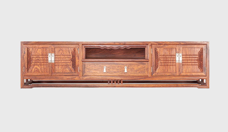 贵港刺猬紫檀电视柜低柜现代中式全实木电视柜客厅高低柜